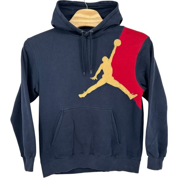 Jordan Other - Mens Blue Red Gold Embroidered Nike Air Jumbo Jordan Jumpman Hoodie Sweatshirt L